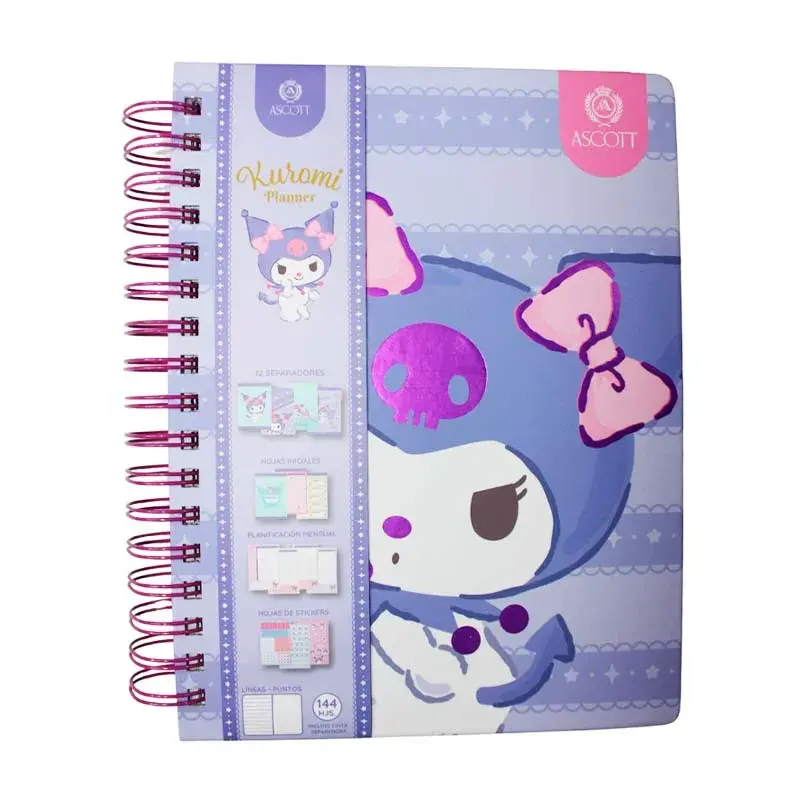 Planner Con Espiral Kuromi 17.8×23.5cm Ascott - Imagen 4