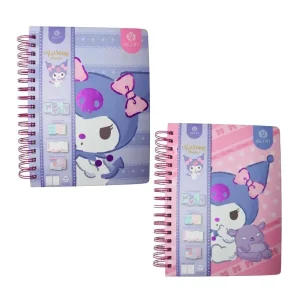 Planner Con Espiral Kuromi 17.8×23.5cm Ascott