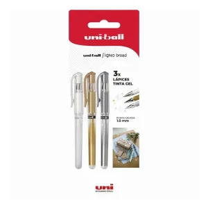 Set 3 Lapiz Gel Roller Ub-Signo Um-153 1.0Mm Uniball