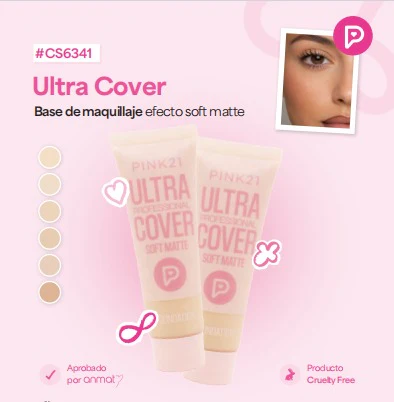 Base de maquillaje efecto soft matte Pink21