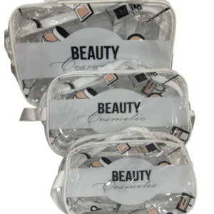 Set x3pcs neceser transparente Beauty